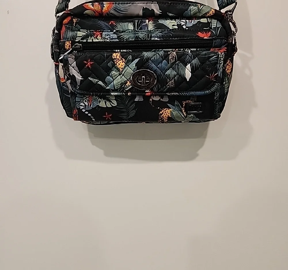 Lug Tropical Print Crossbody Bag Lightweight Travel Organizer Colorful Women’s - Picture 3 of 8